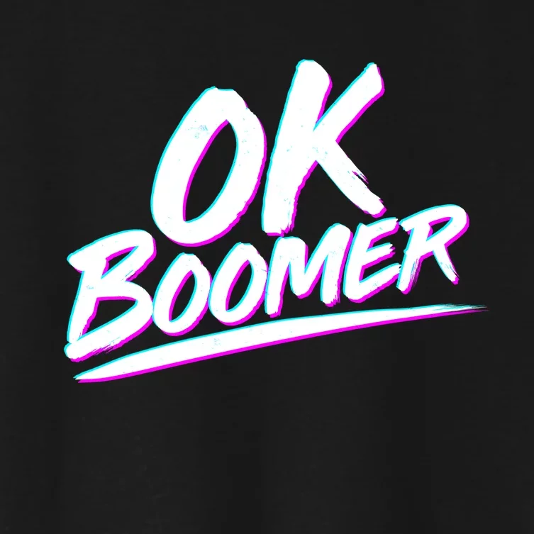 80's Retro Ok Boomer Women's Crop Top Tee