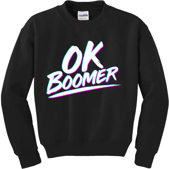 80's Retro Ok Boomer Kids Sweatshirt