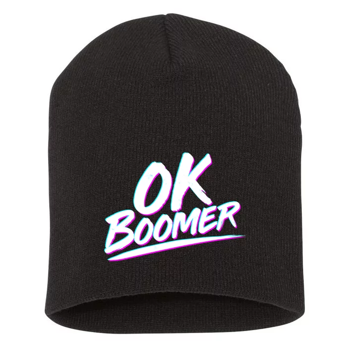 80's Retro Ok Boomer Short Acrylic Beanie