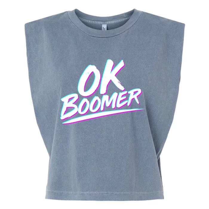 80's Retro Ok Boomer Garment-Dyed Women's Muscle Tee