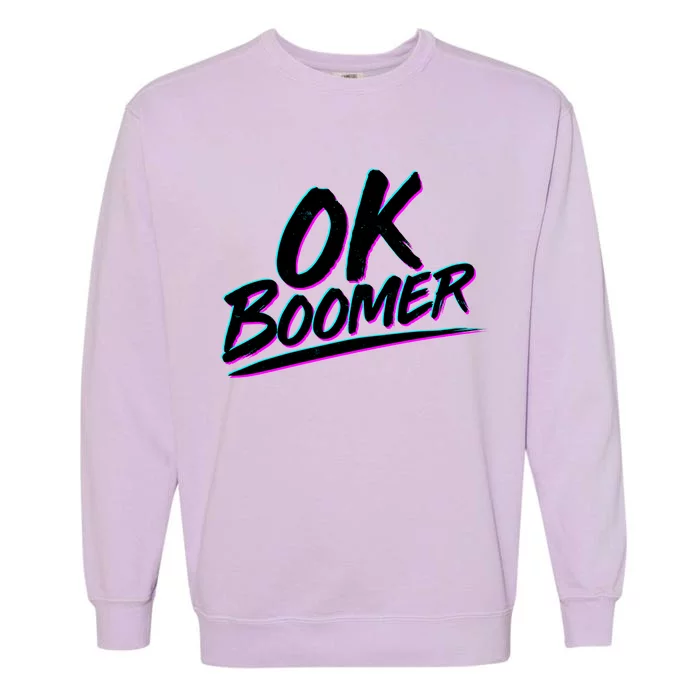 80's Retro Ok Boomer Garment-Dyed Sweatshirt