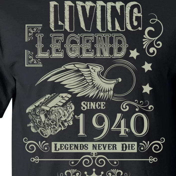 80th Birthday Legend Since 1940 Tall T-Shirt