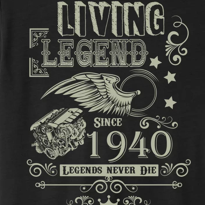 80th Birthday Legend Since 1940 ChromaSoft Performance T-Shirt