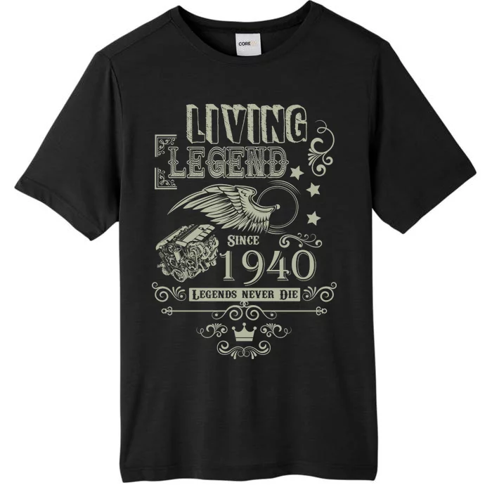 80th Birthday Legend Since 1940 ChromaSoft Performance T-Shirt