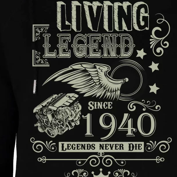 80th Birthday Legend Since 1940 Womens Funnel Neck Pullover Hood