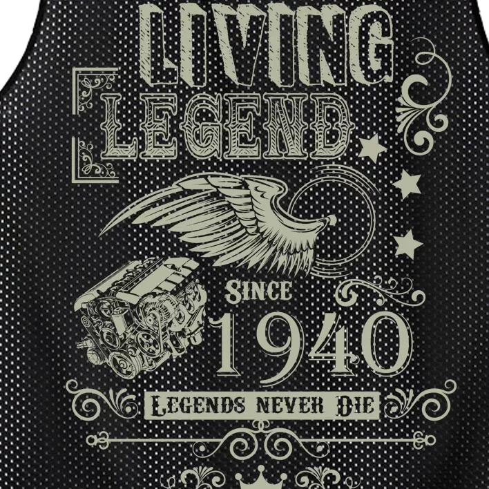 80th Birthday Legend Since 1940 Mesh Reversible Basketball Jersey Tank