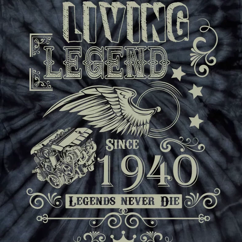 80th Birthday Legend Since 1940 Tie-Dye T-Shirt