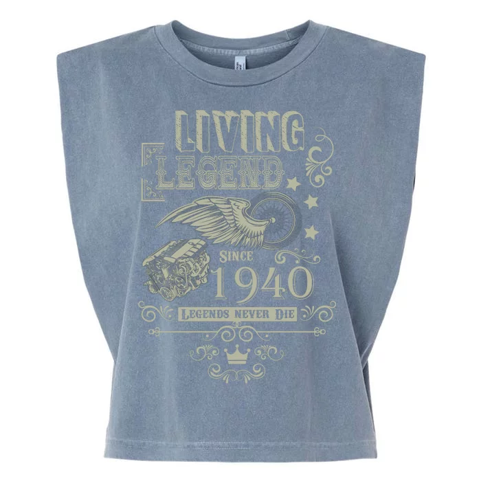 80th Birthday Legend Since 1940 Garment-Dyed Women's Muscle Tee