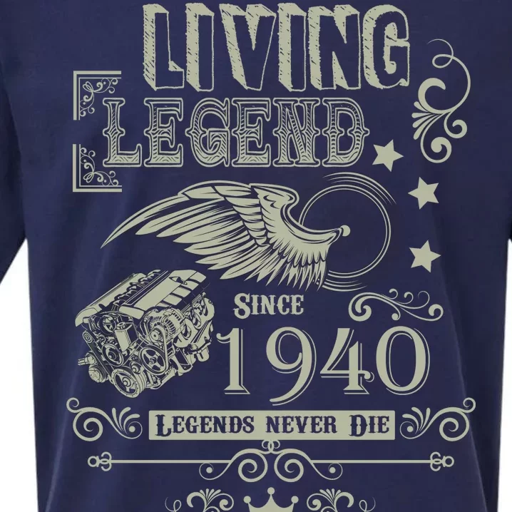 80th Birthday Legend Since 1940 Sueded Cloud Jersey T-Shirt