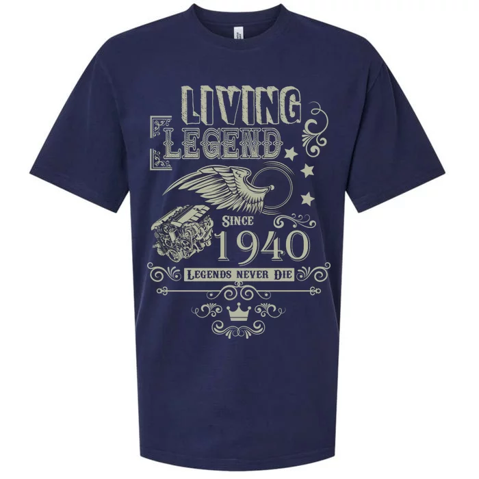 80th Birthday Legend Since 1940 Sueded Cloud Jersey T-Shirt