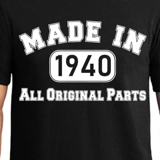 80th Birthday Made in 1940 All Original Parts Pajama Set