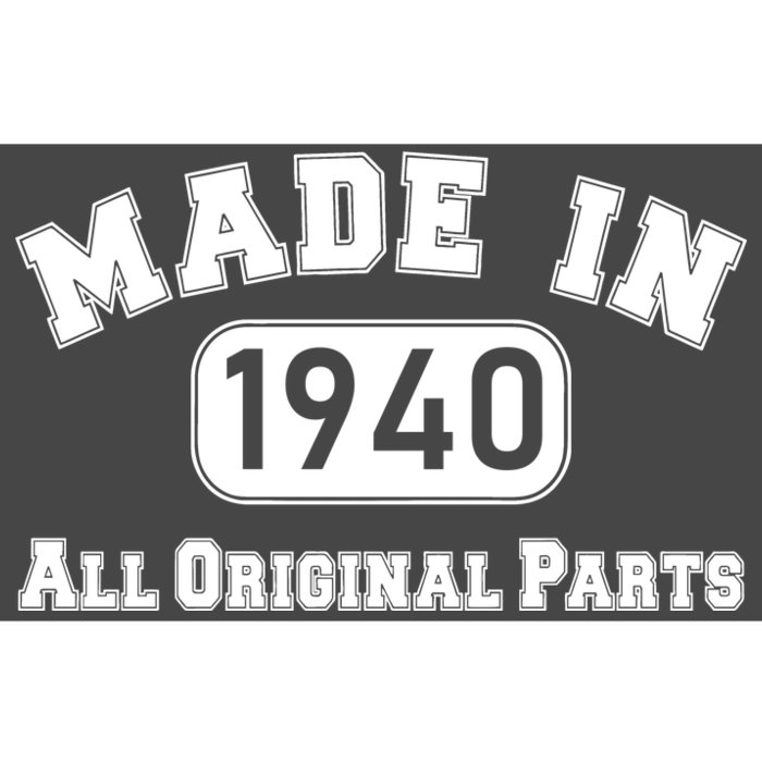 80th Birthday Made in 1940 All Original Parts Bumper Sticker