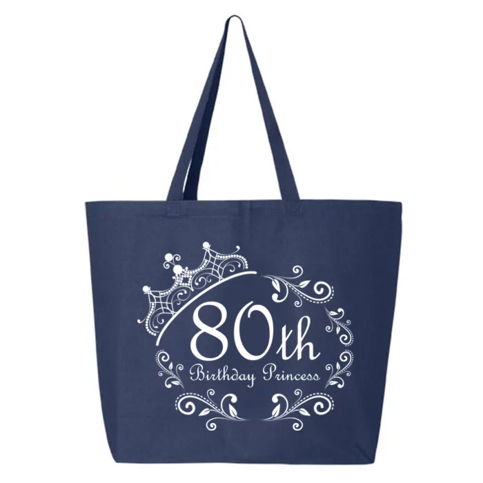 80th Birthday Princess 25L Jumbo Tote