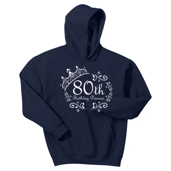 80th Birthday Princess Kids Hoodie