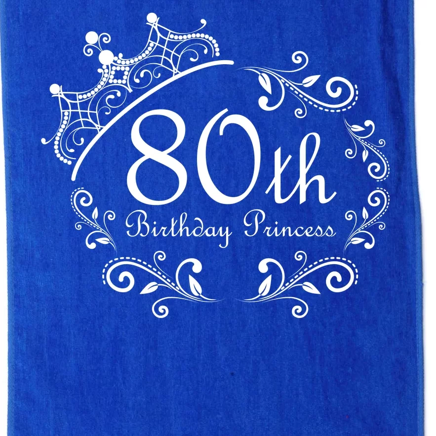 80th Birthday Princess Platinum Collection Golf Towel