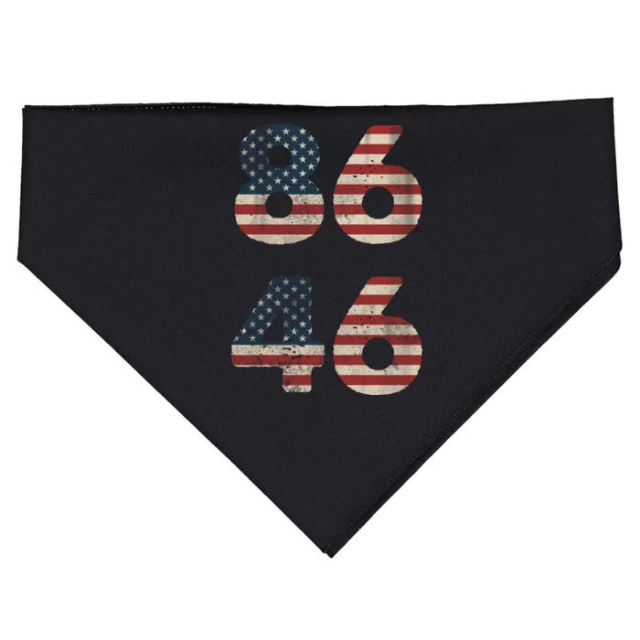 86 46 Impeach Anti Biden Vintage Distressed USA-Made Doggie Bandana