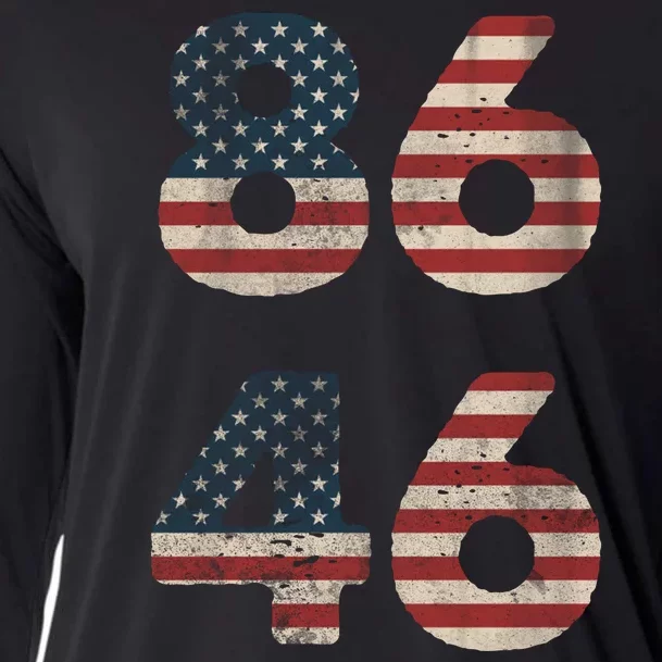 86 46 Impeach Anti Biden Vintage Distressed Cooling Performance Long Sleeve Crew