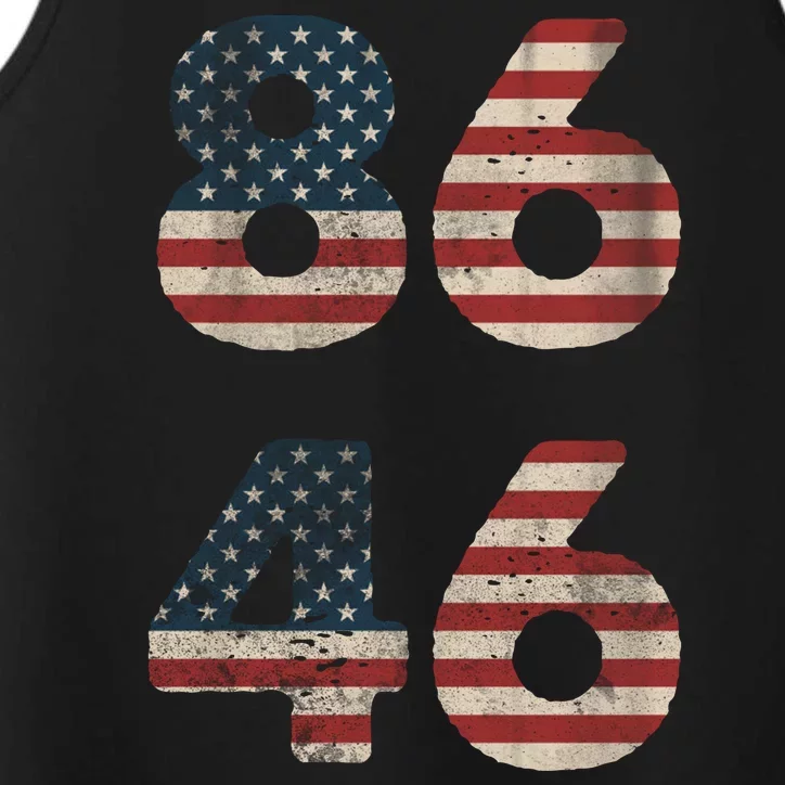 86 46 Impeach Anti Biden Vintage Distressed Performance Tank