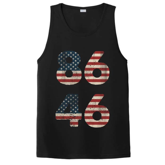 86 46 Impeach Anti Biden Vintage Distressed Performance Tank