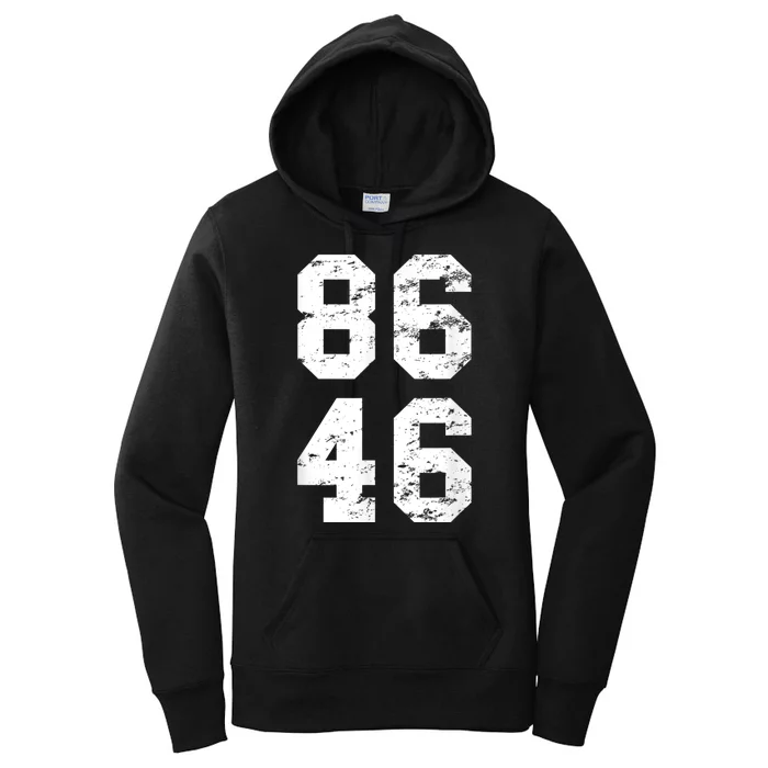 86 46 Impeach Biden 46 Vintage Distressed 8646 Anti Biden Women's Pullover Hoodie