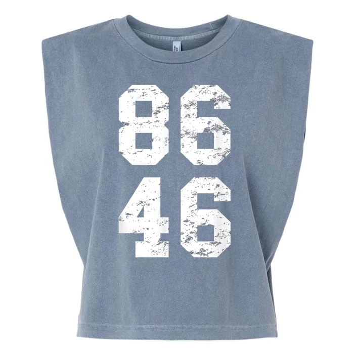 86 46 Impeach Biden 46 Vintage Distressed 8646 Anti Biden Garment-Dyed Women's Muscle Tee