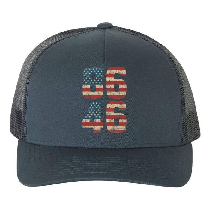 86 46 Impeach Biden 46 Vintage Distressed 8646 Anti Biden Yupoong Adult 5-Panel Trucker Hat