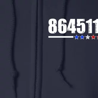 864511320 Anti Trump 8645 Full Zip Hoodie