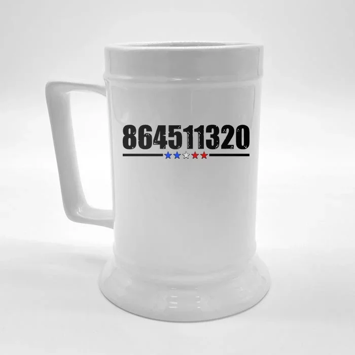 864511320 Anti Trump 8645 Front & Back Beer Stein