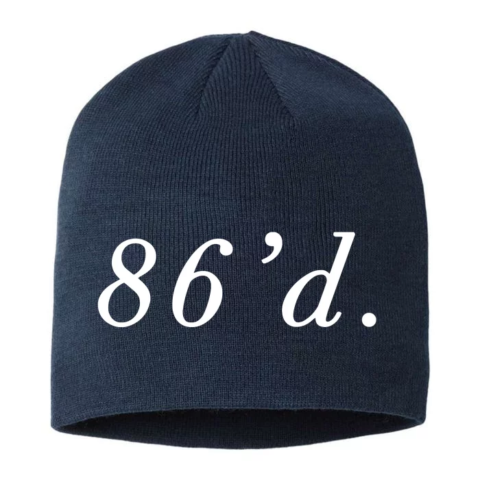 86 86d Funny Chef Funny Restaurant Slang 8 1/2in Sustainable Knit Beanie