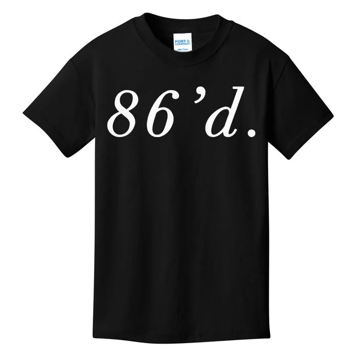 86 86d Funny Chef Funny Restaurant Slang Kids T-Shirt