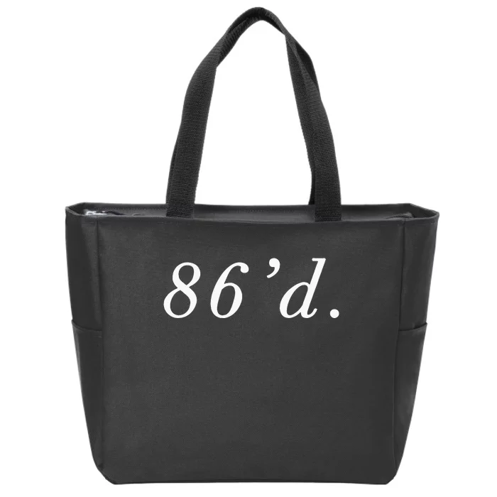 86 86d Funny Chef Funny Restaurant Slang Zip Tote Bag