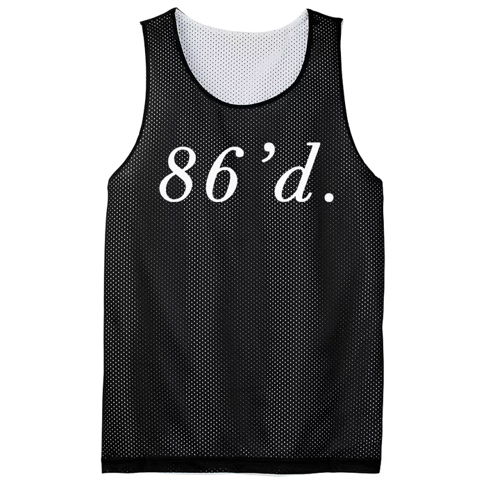 86 86'd Funny Chef Funny Restaurant Slang Mesh Reversible Basketball Jersey Tank