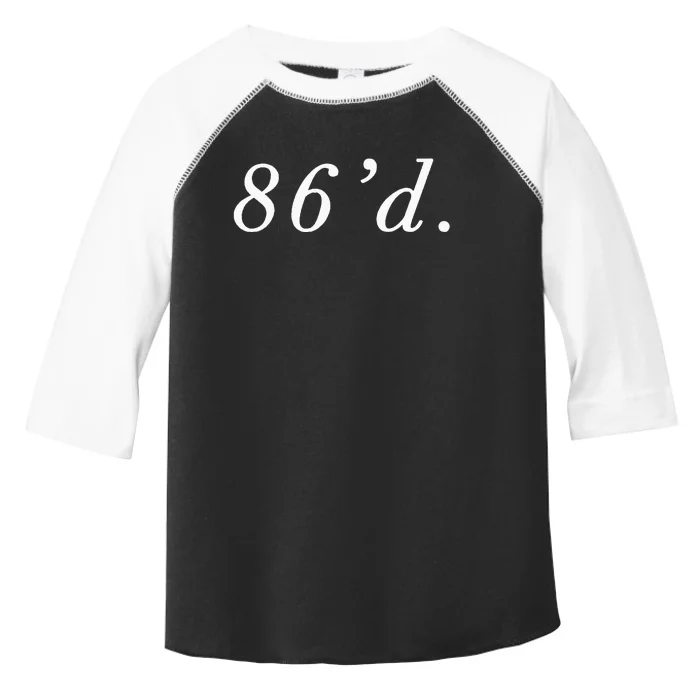 86 86'd Funny Chef Funny Restaurant Slang Toddler Fine Jersey T-Shirt