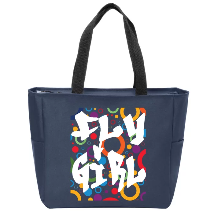 80s 90s BGirl Old School Hip Hop Zip Tote Bag