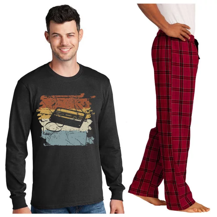 80S 90S Cassette Long Sleeve Pajama Set