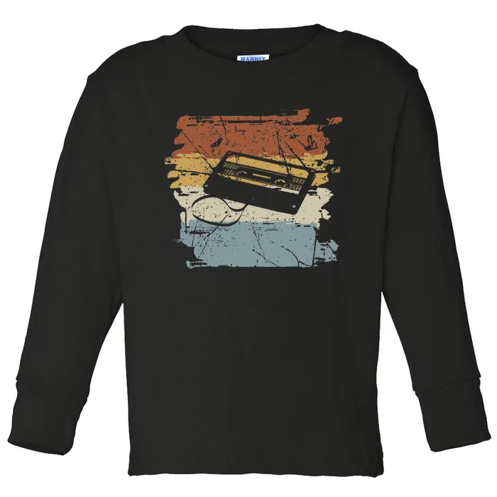 80S 90S Cassette Toddler Long Sleeve Shirt