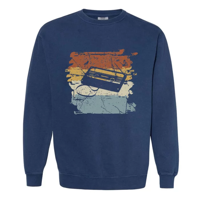 80S 90S Cassette Garment-Dyed Sweatshirt