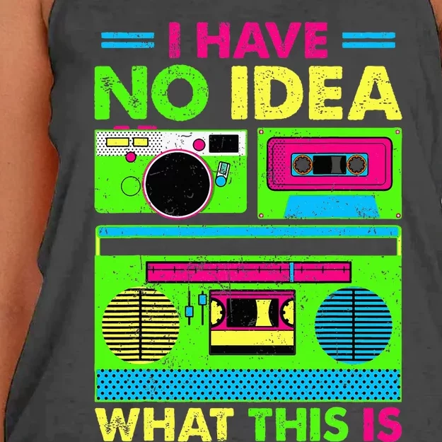 80s 90s Have No Idea What This Is Women's Knotted Racerback Tank