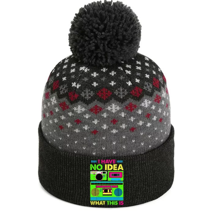 80s 90s Have No Idea What This Is The Baniff Cuffed Pom Beanie