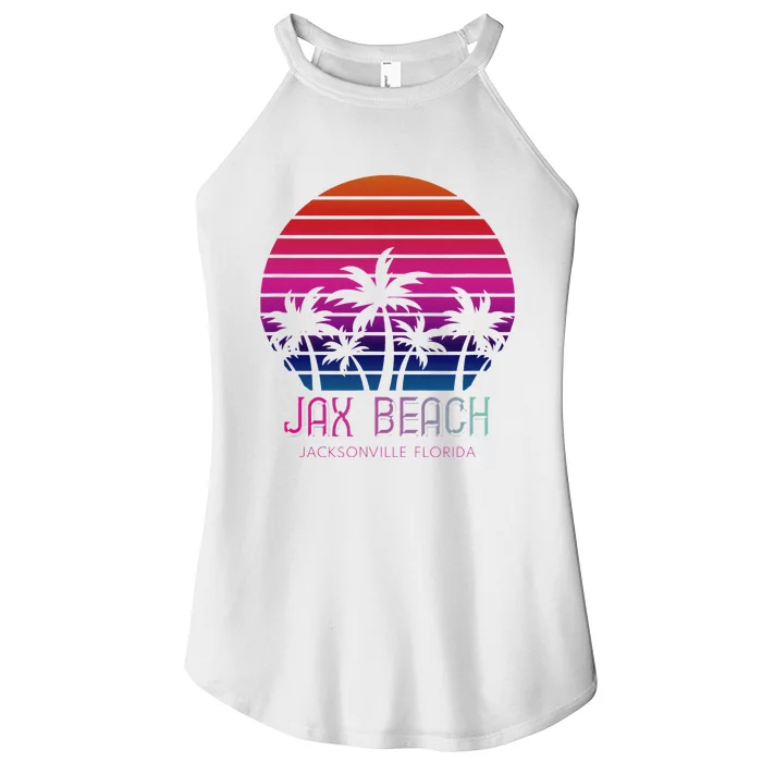 80s 90s Jacksonville Florida Vacation Jax Beach Women’s Perfect Tri Rocker Tank