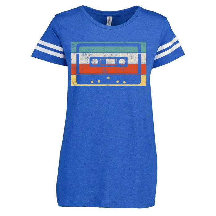 80s 90s Music Cassette Tape Retro Enza Ladies Jersey Football T-Shirt