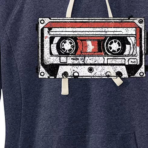 80s 90s nostalgic retro cassette tape throwbackmemories Women's Fleece Hoodie