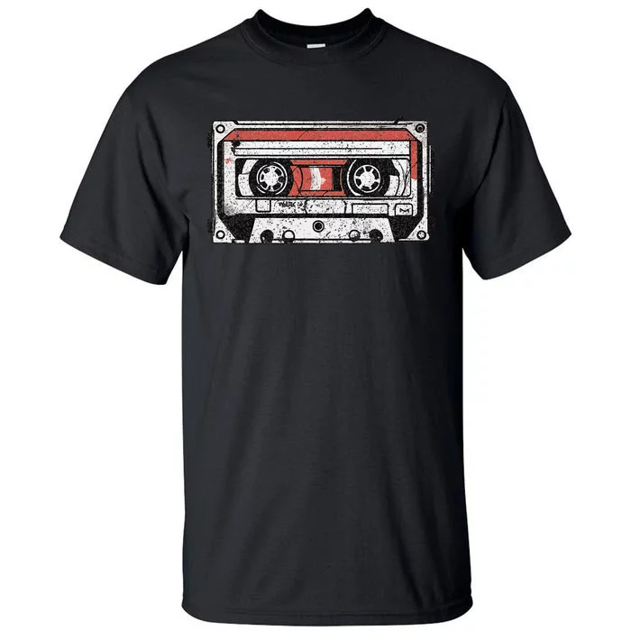 80s 90s Nostalgic Retro Cassette Tape Throwback Memories Tall T-Shirt