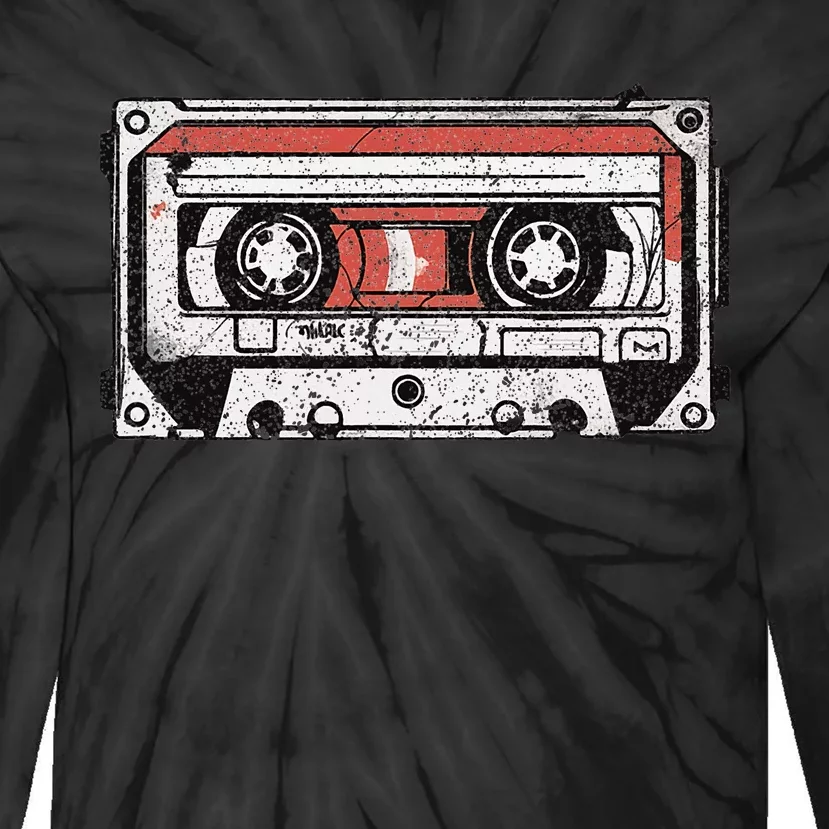 80s 90s Nostalgic Retro Cassette Tape Throwback Memories Tie-Dye Long Sleeve Shirt