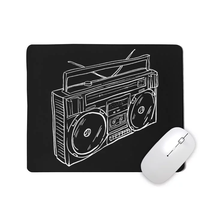 80s & 90s Old School Music Hip Hop Beatbox Boombox Mousepad