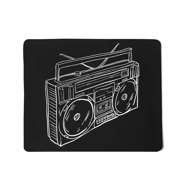 80s & 90s Old School Music Hip Hop Beatbox Boombox Mousepad