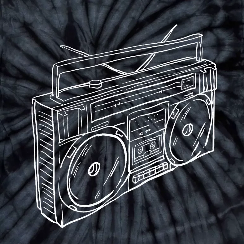 80s & 90s Old School Music Hip Hop Beatbox Boombox Tie-Dye T-Shirt