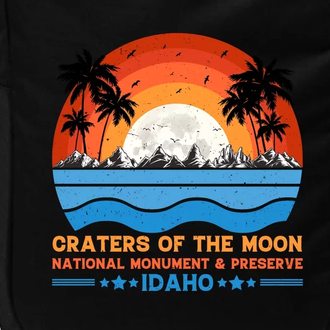 80s 90s Retro Sunset Distressed Craters Of The Moon National Monument Idaho Impact Tech Backpack