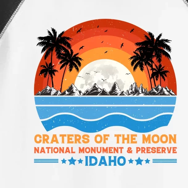 80s 90s Retro Sunset Distressed Craters Of The Moon National Monument Idaho Toddler Fine Jersey T-Shirt