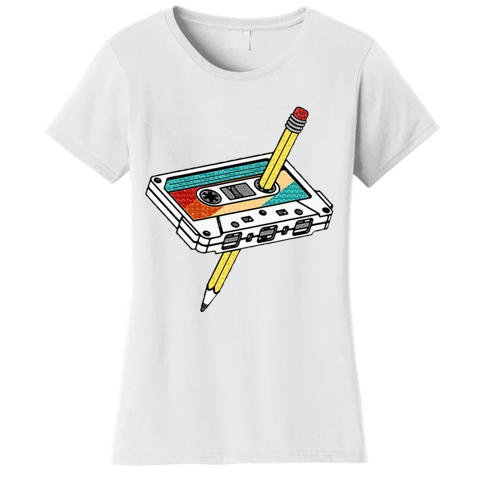 80s 90s Retro Cassette Tape 1980s 1990s Music Vintage Outfit Women's T-Shirt